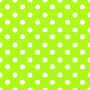 Bright Green Dots 6x6