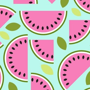 fruity watermelon geometric wallpaper scale