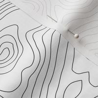 Mapping Contours, Ocean Depth Map, Map, Topographic, Lines, Black and White