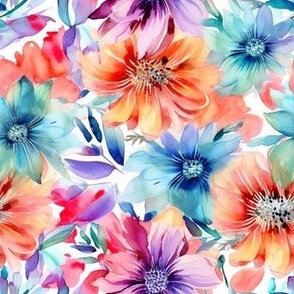 Watercolor Floral Delight
