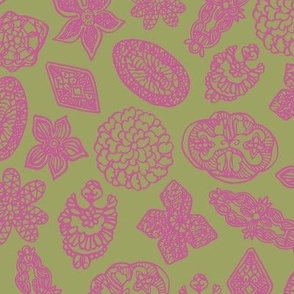 FILIGRI GALORE-LIME AND PINK