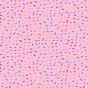 Rainbow Sprinkles on Pink