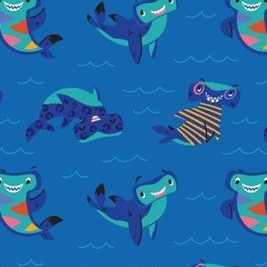 Cartoon sharks