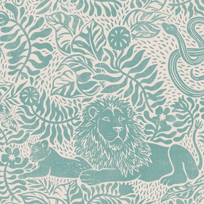 Fabulous Jungle Seafoam