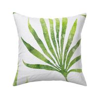 lime green palm leaf - watercolor lime and emerald palm leaves - whimsical green botanical wallpaper