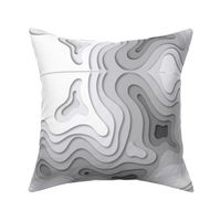 Mapping Contours, Ocean Depth Map, Map, Topographic, Lines, Grey and White