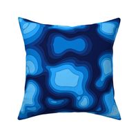 Mapping Contours, Ocean Depth Map, Map, Topographic, Lines, Dark Blue
