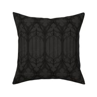 Alternating Gothic Diamonds in Grey and Black - Large Scale