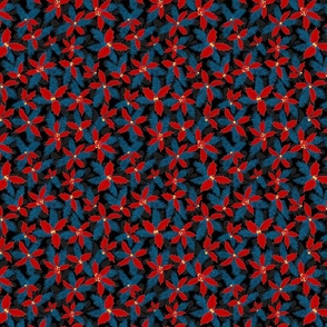 Holly _ Berries_Red _ Blue, Medium