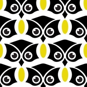 Bird of Prey - Owls - Black and Yellow