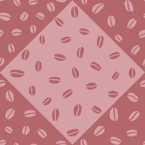 Pink Coffee Beans in Quilt Diamond Squares
