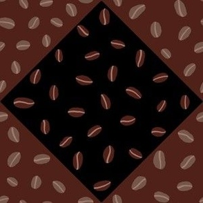 Coffee Beans Cafe Burgundy Black