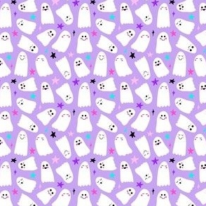 Happy Halloween Ghosts - Purple -Small Scale