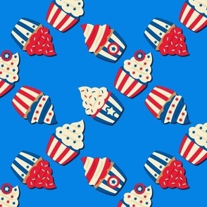 Red, White, and Blue Cupcakes