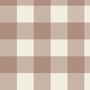 1.5" Gingham: Dark Blush Beige Gingham Check, Rosy Brown Buffalo Check, Buffalo Plaid