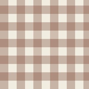 3/4" Gingham: Dark Blush Beige Gingham Check, Rosy Brown Buffalo Check, Buffalo Plaid