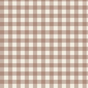 3/8" Gingham: Dark Blush Beige Gingham Check, Rosy Brown Buffalo Check, Buffalo Plaid