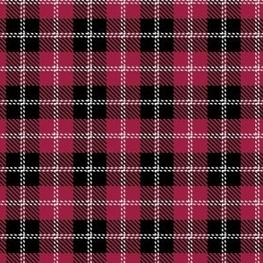 small 1.5x1.5in buffalo plaid - black and red