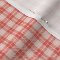 mini .75x.75in buffalo plaid - pink and white