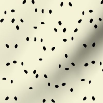 12x12 Scattered Spots black on cream