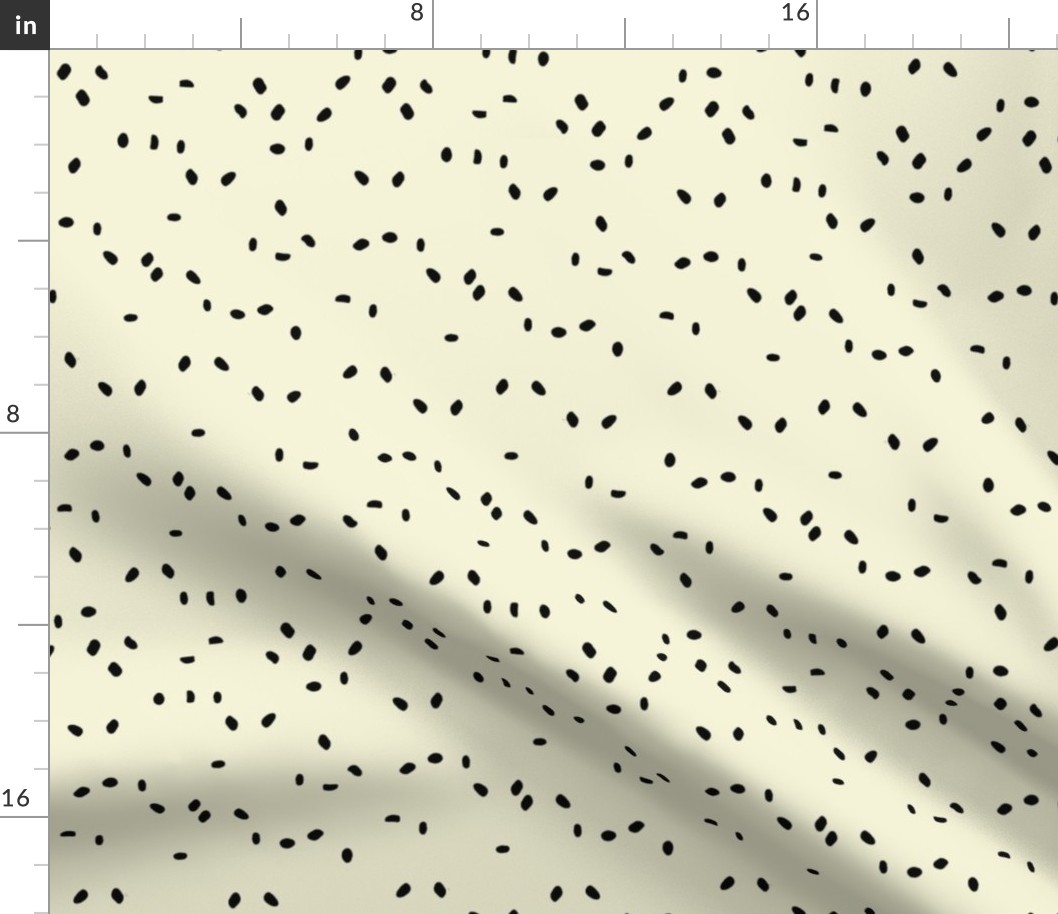 12x12 Scattered Spots black on cream