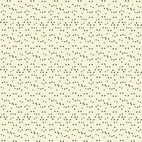 6x6 Scattered Spots black on cream