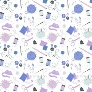 Mending - Blue + Purple (Small Scale, 3x3)