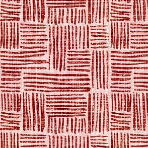 Textured woven - crimson