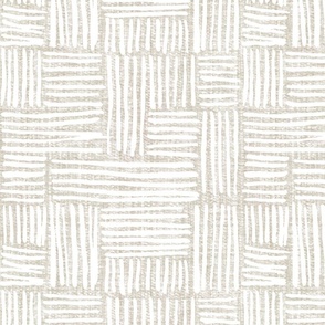 Textured woven - white/beige