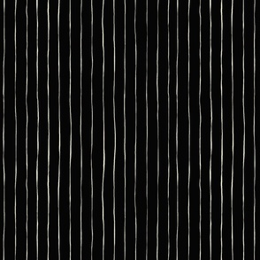12x12 wonky pinstripes cream stripes on black