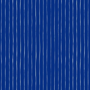 12x12 wonky pinstripes cream stripes on royal blue