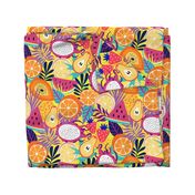 Bright Colorful Summer Tropical Fruit Print