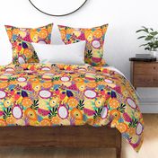 Bright Colorful Summer Tropical Fruit Print