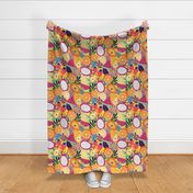 Bright Colorful Summer Tropical Fruit Print