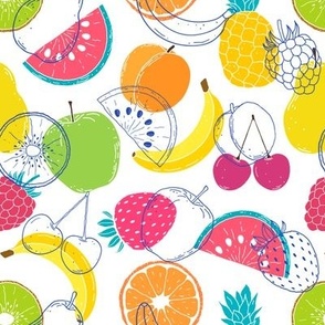 Pattern with fruits