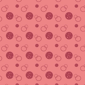 Abstract fruity bits- circle- pink
