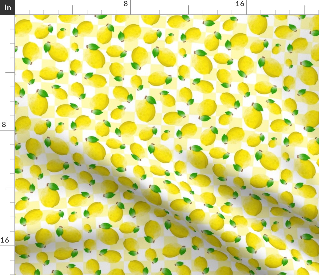 Medium Scale Lemons on Soft Yellow Checkers