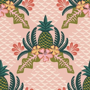 Pineapple Lattice - Pink - Large