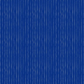 6x6 wonky pinstripes cream stripes on royal blue