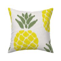 ikat pineapples in lemon lime and sage | large