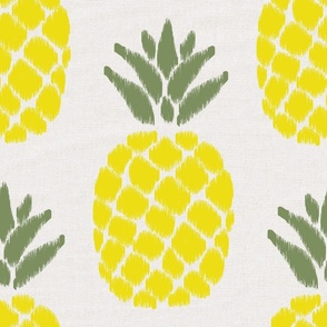 ikat pineapples in lemon lime and sage | large