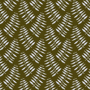 Brown block print fern
