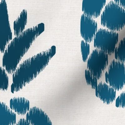 ikat pineapples lapislazuli blue on light gray texture | large