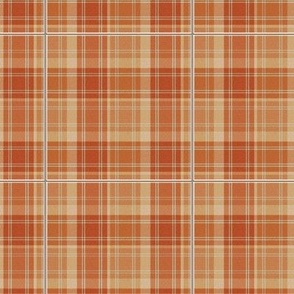 Warm Brandy Tiled Plaid Wallpaper 4 inches
