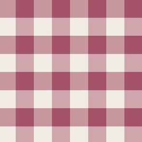 small 1.5x1.5in gingham - mulberry