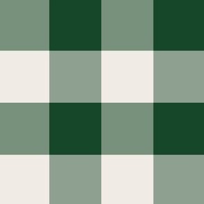 medium 3x3in gingham - dark green