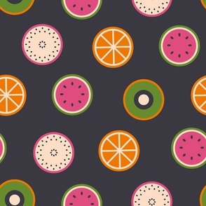 Tropical Fruits Polka Dot