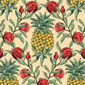 Pineapples And Pomegranates - Large - Texture