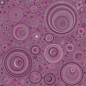 Purple and pink dots and circles MEDIUM