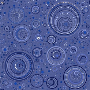 Blue dots and circles 